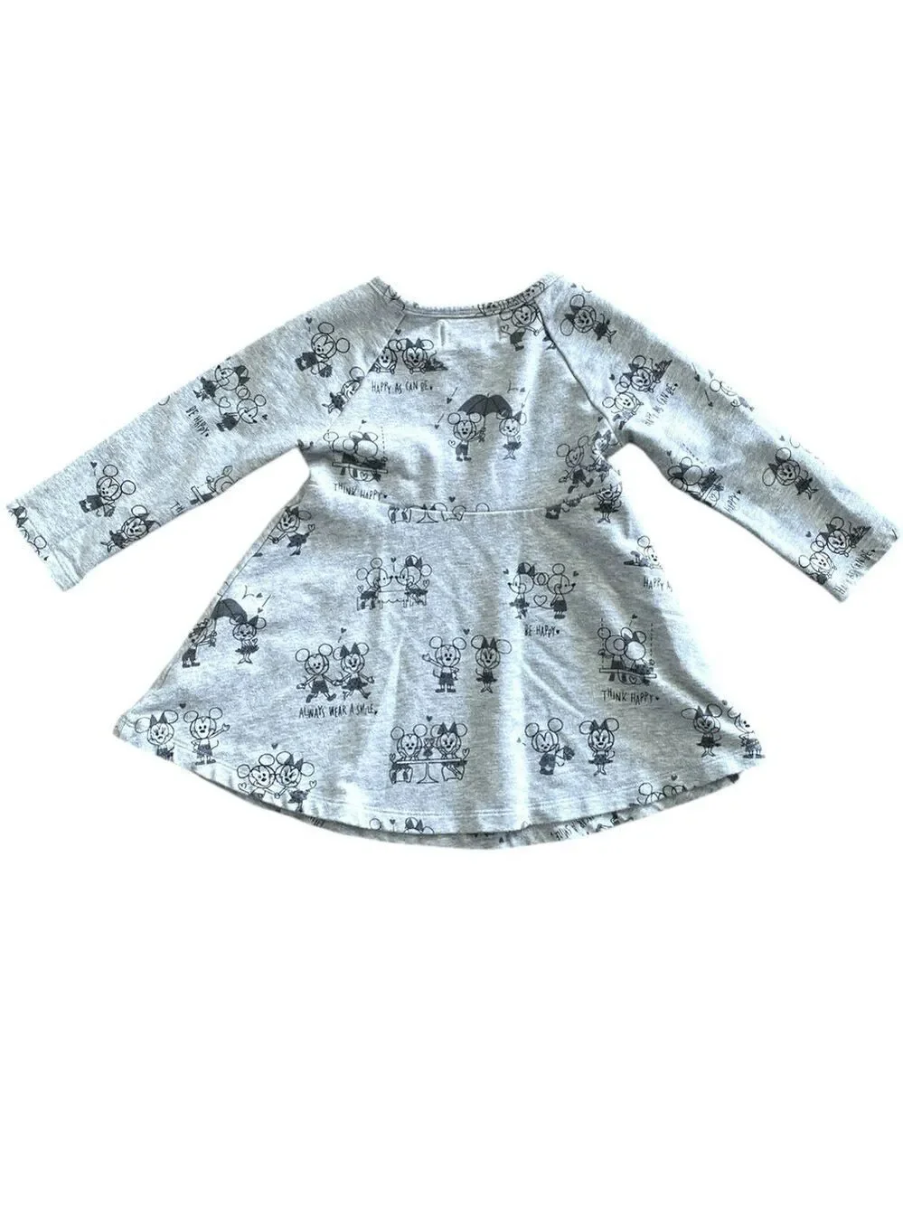 Baby Gap Disney 18–24M Mickey & Minnie Gray Dress + Pants Outfit